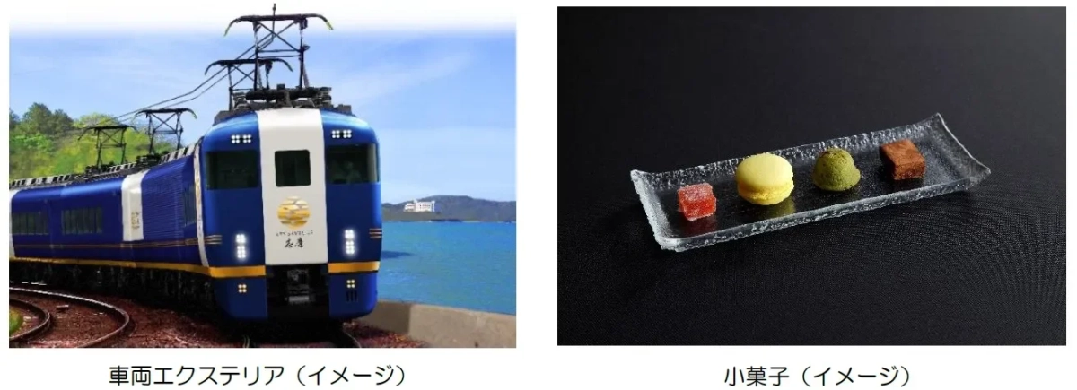 列車と小菓子のイメージ