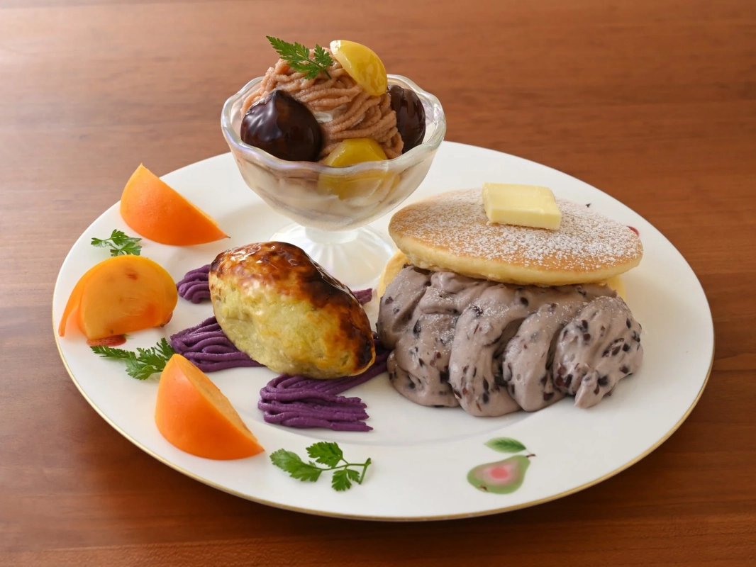 秋の味覚のパンケーキ