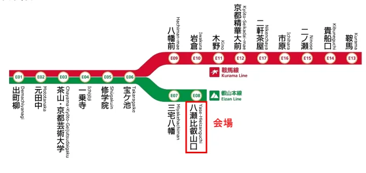 叡山電鉄路線図