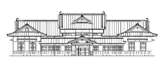 日本建築の線画