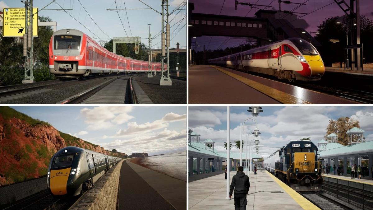 ドイツ、イギリス、アメリカの様々な列車