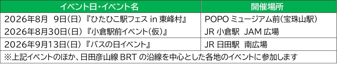 イベント日程