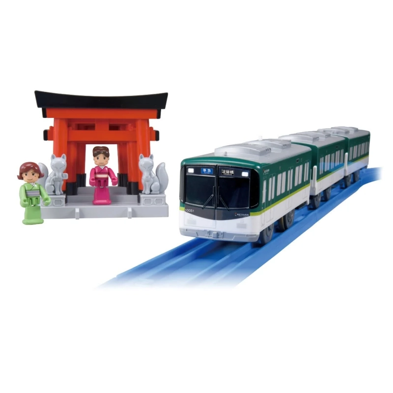 プラレール「ご当地車両シリーズ 京都 京阪電車10000系&稲荷神社」商品イメージ