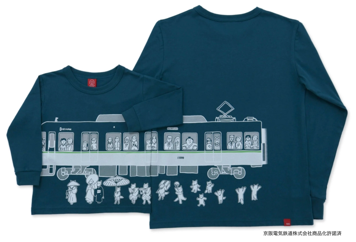京阪13000系×OJICO「レッツ京阪」長袖Tシャツ