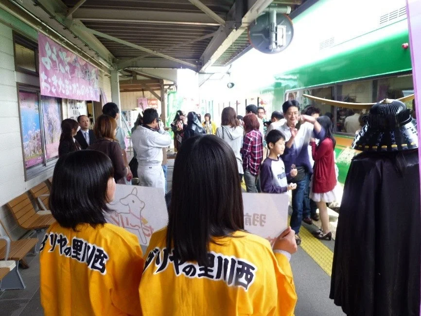 羽前小松駅イベントの様子