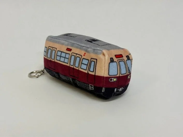 もちもち電車キーホルダー 西鉄600形マルーンベージュ