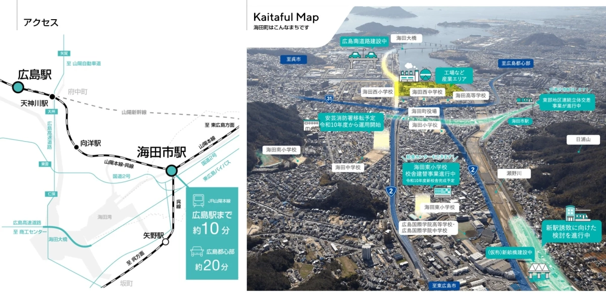 海田町の交通アクセス