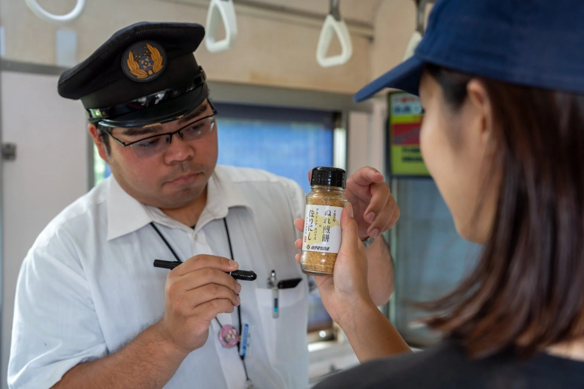 電車内での商品説明