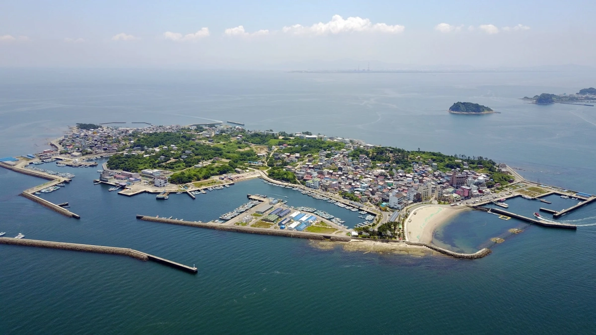日間賀島の空撮