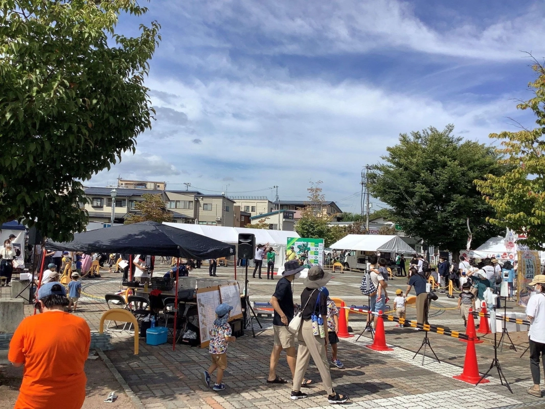 米沢おしょうしな駅まつり会場の様子